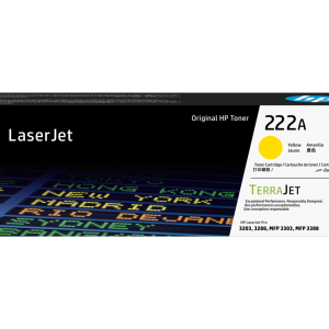 HP 222A Yellow Original LaserJet Toner Cartridge (W2222A)