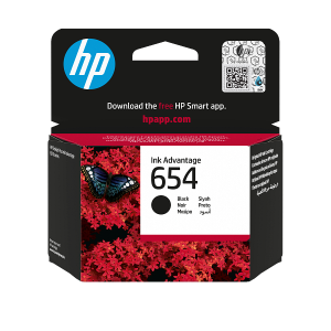 HP 654 Black Original Ink Advantage Cartridge (7FP39UE)
