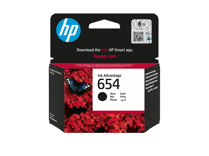 HP 654 Black Original Ink Advantage Cartridge (7FP39UE)