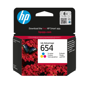 HP 654 Tri-color Original Ink Advantage Cartridge (7FP38UE)