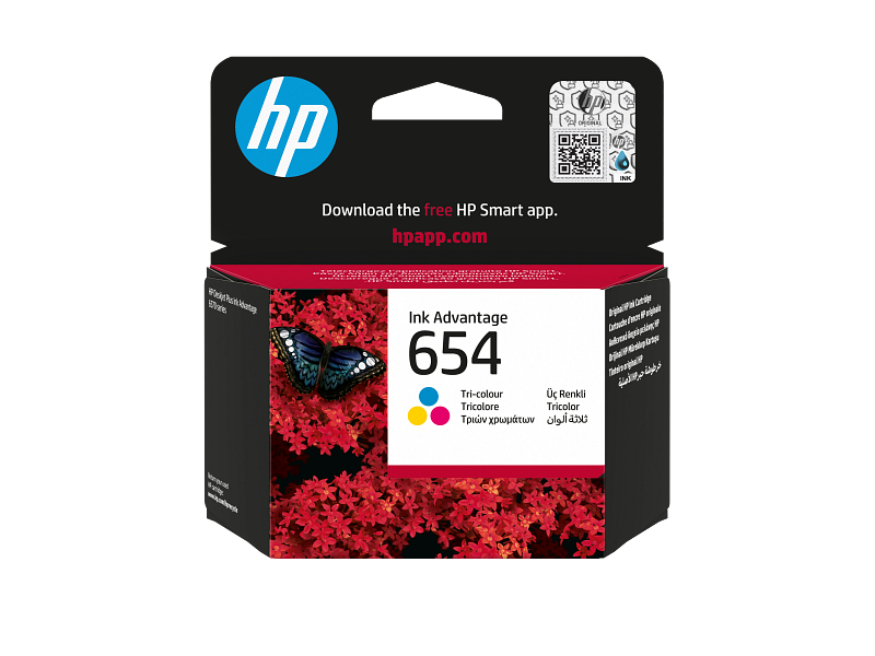 Hp654 Ink HP 654 Tri-color Original Ink Advantage Cartridge (7FP38UE ...