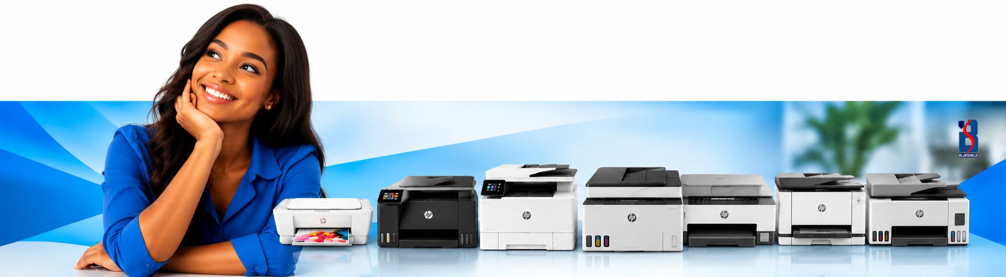 Blueshield Computers banner strip - Printers
